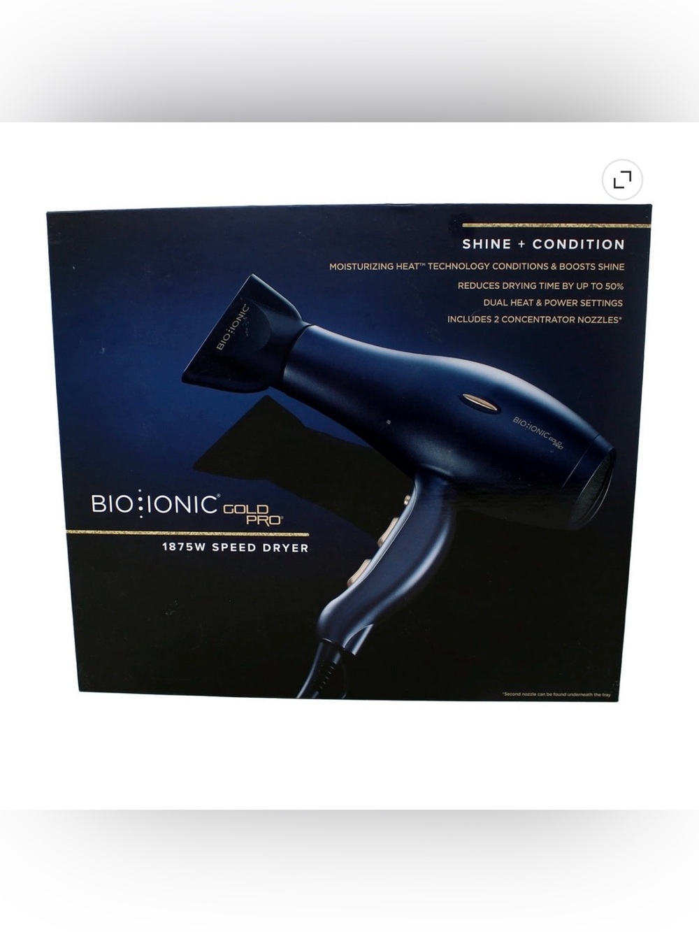 Bio Ionic GoldPro Hair Dryer, Fast Drying Blow Dryer, New